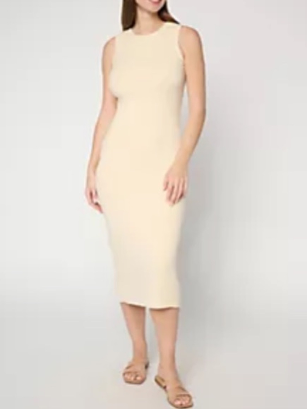NWT Barefoot Dreams Rolled Edge Midi Dress in Daffodil